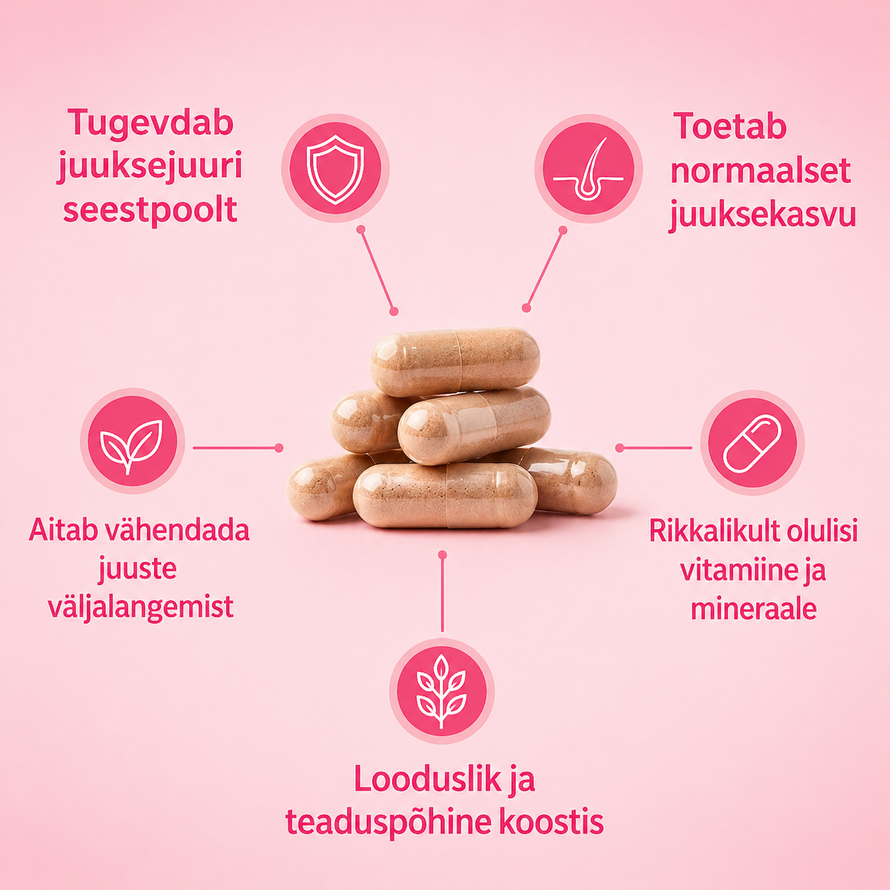 Toeta tugevamaid ja paksemaid juukseid seestpoolt